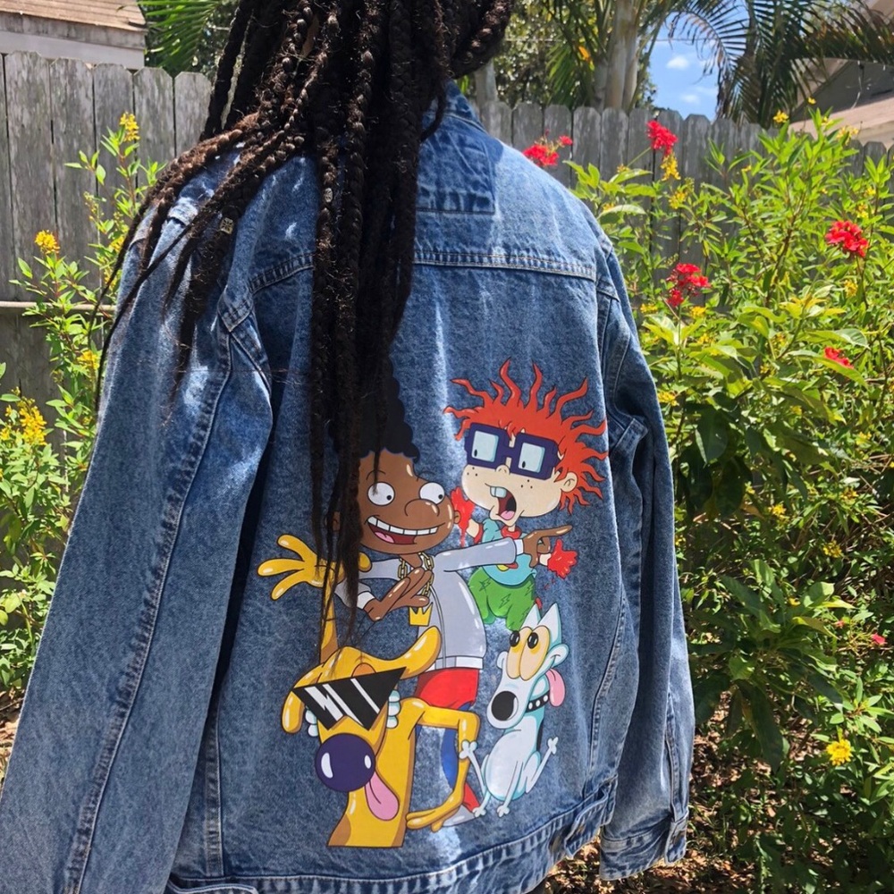 Members Only x Nickelodeon Denim Jacket 90s inspo - Picture 1 of 4